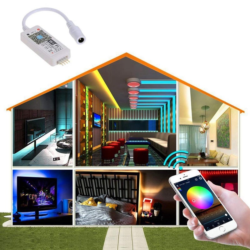 Goldwin Smart RGB 4 Pin LED lights Strip Controller WiFi Bluetooth Combine light Control box Compatible with alexa google home siri (3) - Image 4